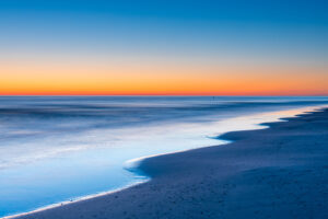Ameland zonsondergang strand blauwe uurtje workshop Werk aan de muur
